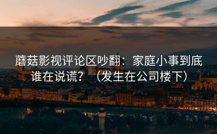 蘑菇影视评论区吵翻：家庭小事到底谁在说谎？（发生在公司楼下）